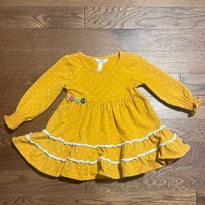 Matilda Jane Toddler Dress 2T polka dot ruffle buttons Like New